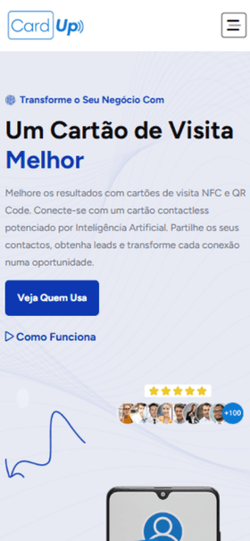 Versão mobile CardUp